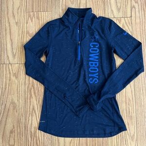 NFL FOOTBALL Cowboys Nike Dri Fit performance lightweight zip up jacket Small